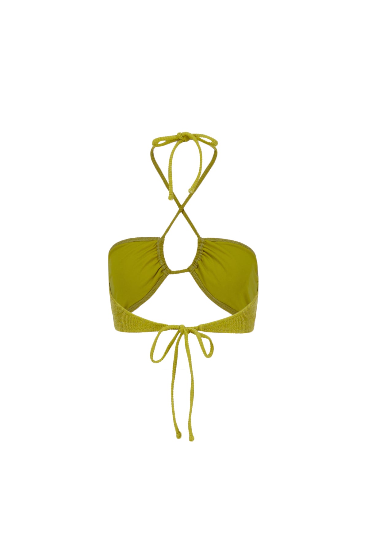 Karo Kauer Bikini Top Glitter Olive Lagerräumung
