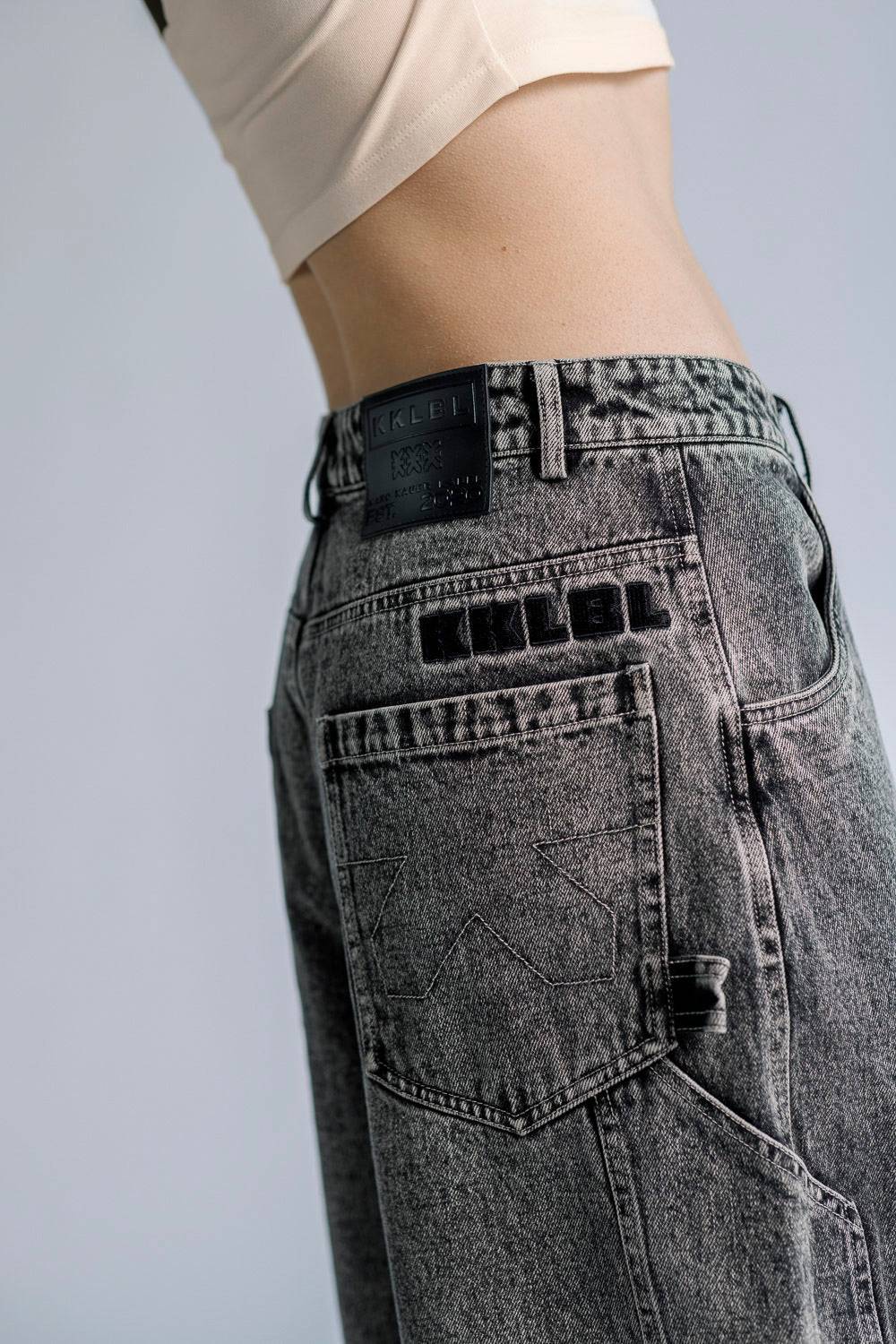 Karo Kauer Denim Pants Black Tägliche Deals