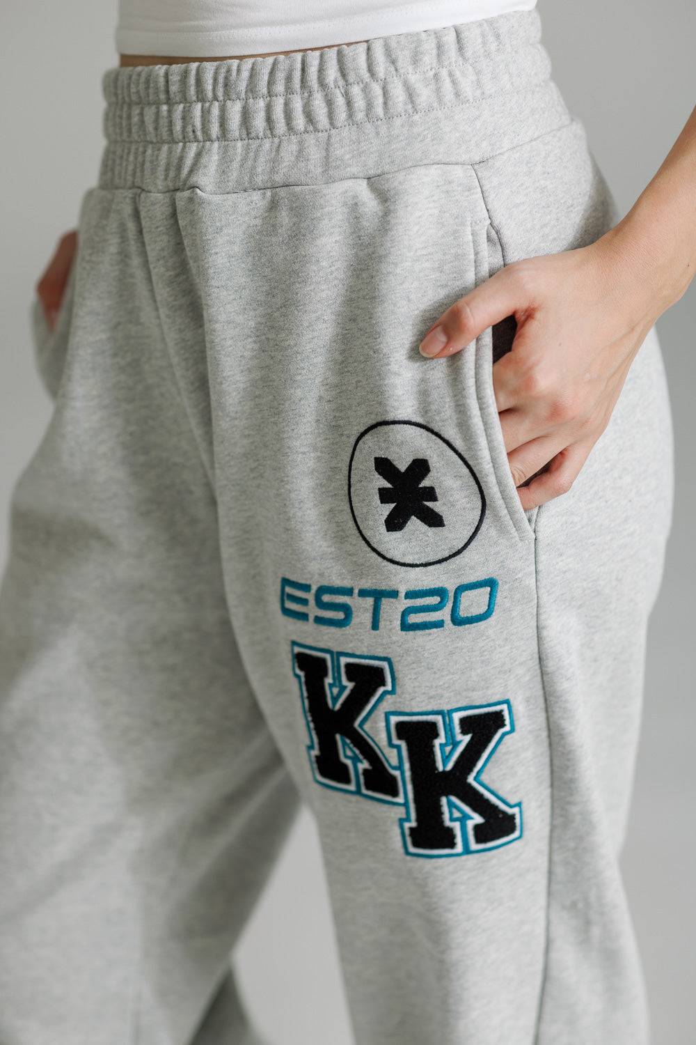 Karo Kauer Jogger Pants Grey Melange VIP-Rabatte