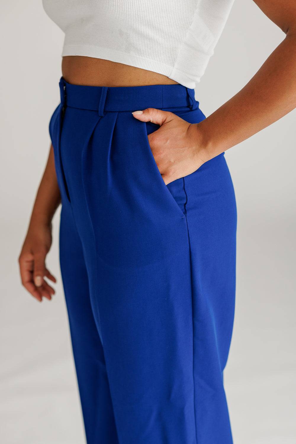 Karo Kauer Formal Pants Blue Kostenlose Rückgabe