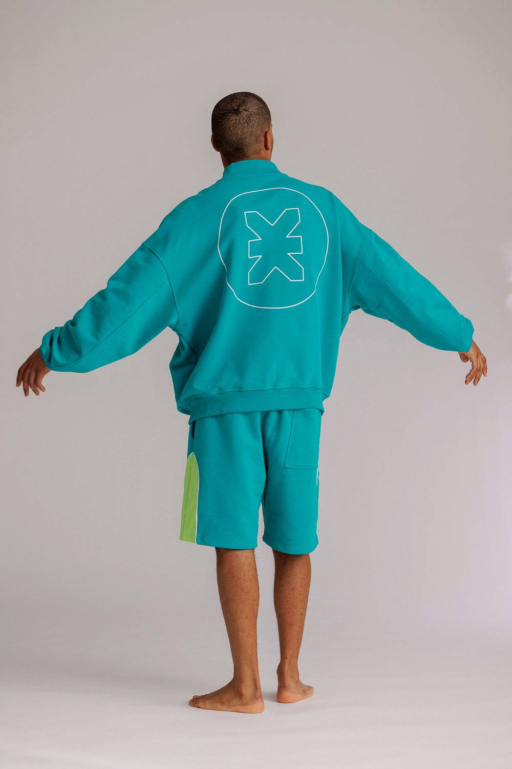 Karo Kauer Sweat Shorts Tile Blue Letzte 2 Tage