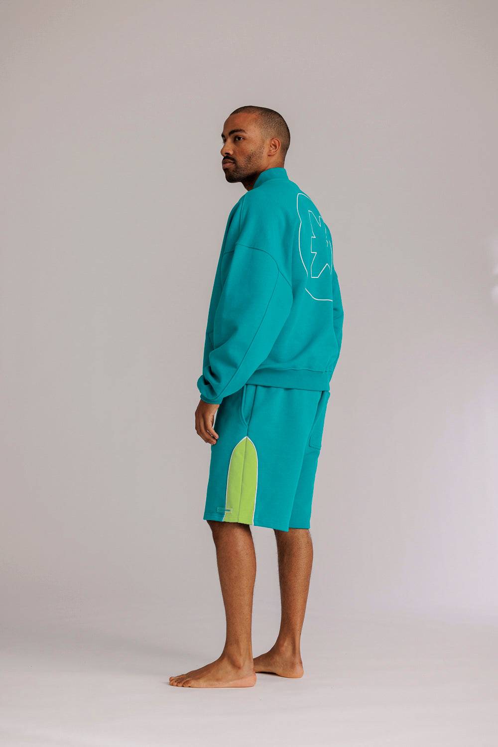 Karo Kauer Sweat Shorts Tile Blue Letzte 2 Tage