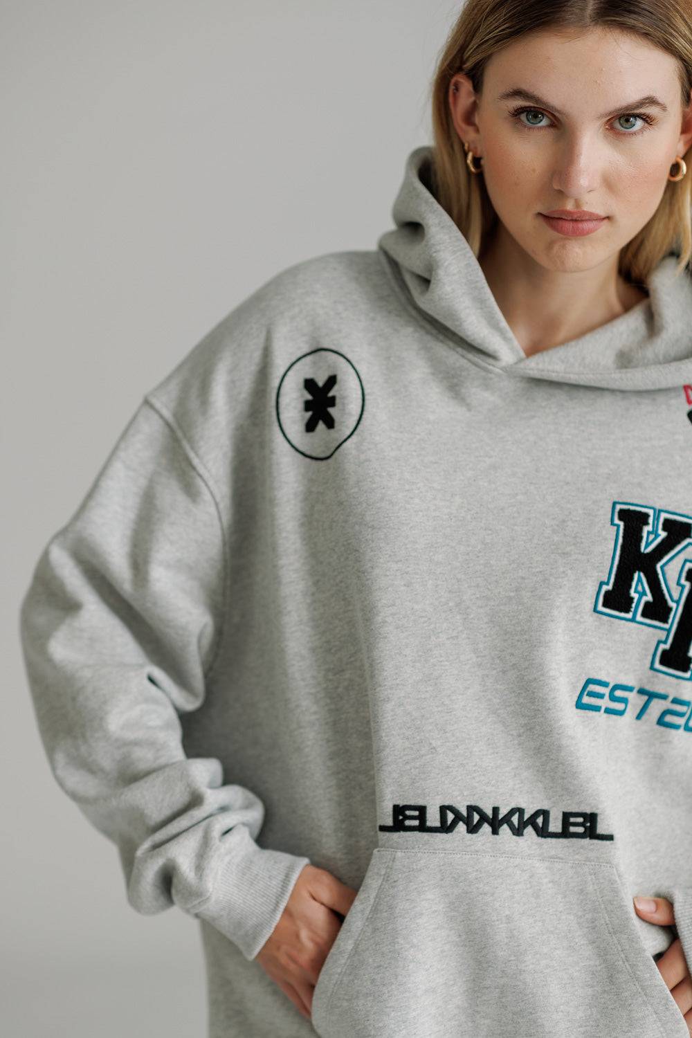 Karo Kauer Hoodie Grey Melange Fabrikladen