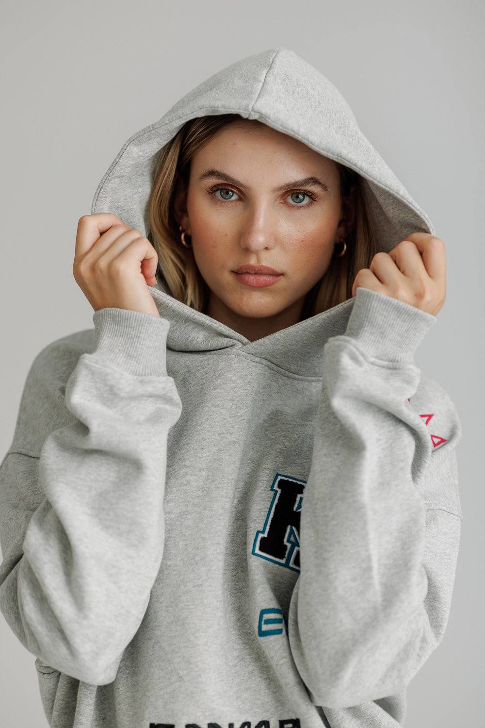 Karo Kauer Hoodie Grey Melange Fabrikladen