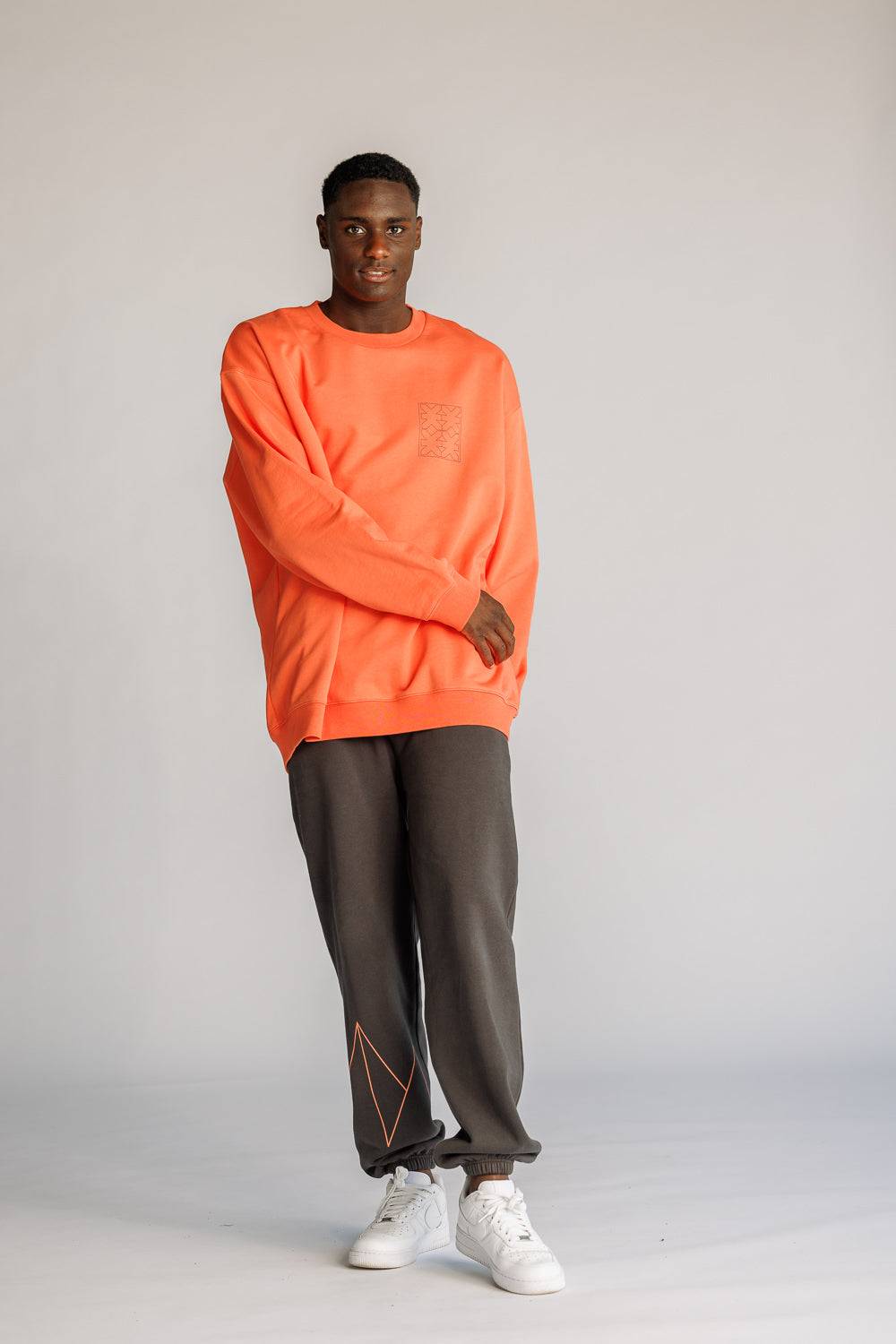 Karo Kauer Sweater Coral Speichern exportieren