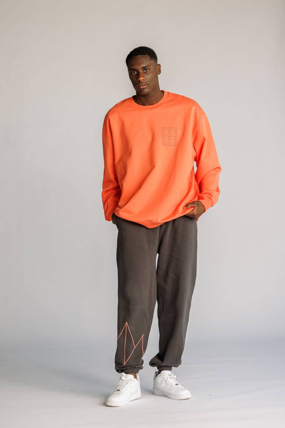 Karo Kauer Sweater Coral Speichern exportieren