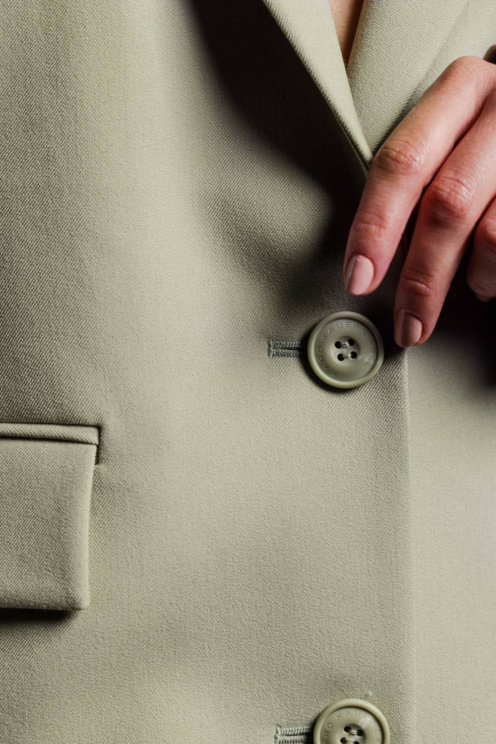 Karo Kauer Blazer Faded Green Im Verkauf