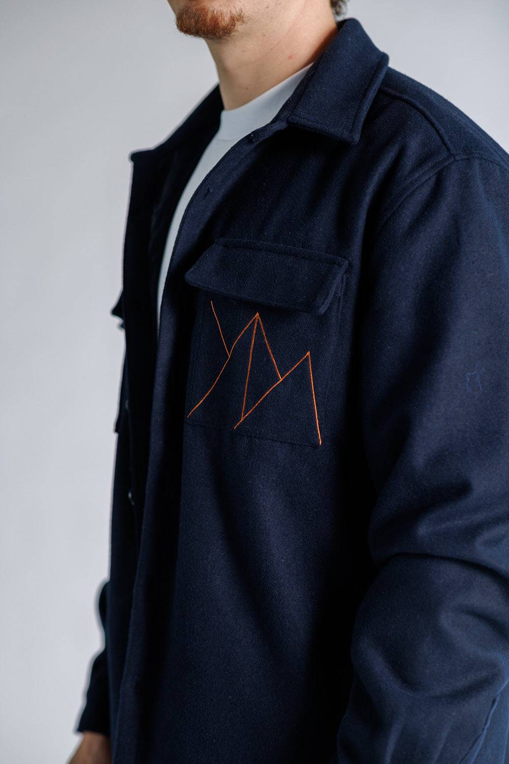 Karo Kauer Overshirt Dark Blue Günstiger Verkauf