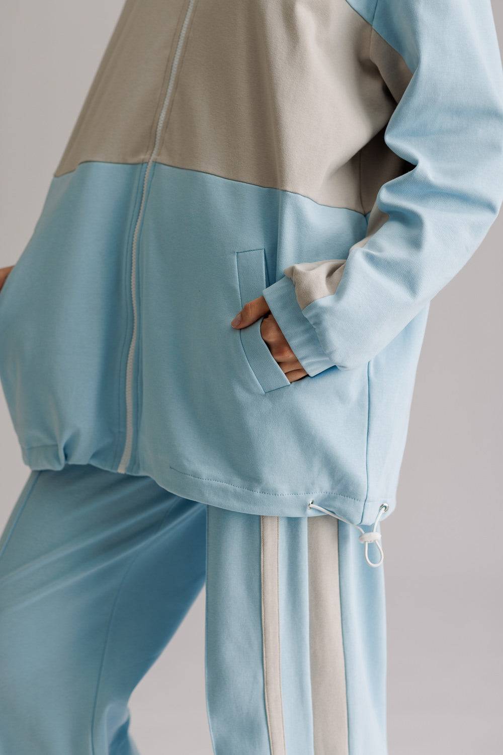 Karo Kauer Tracksuit Jersey Jacket Light Blue Lagerräumung