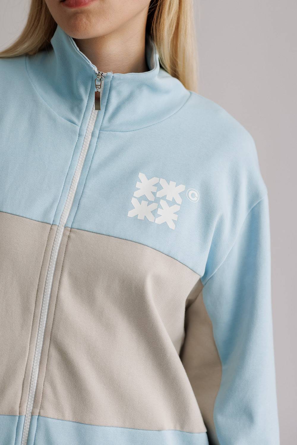 Karo Kauer Tracksuit Jersey Jacket Light Blue Lagerräumung