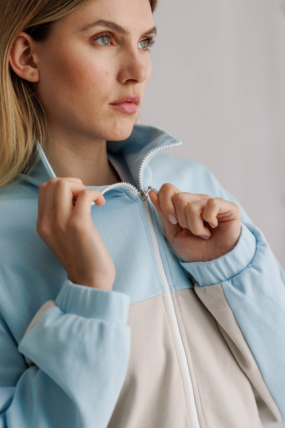Karo Kauer Tracksuit Jersey Jacket Light Blue Lagerräumung