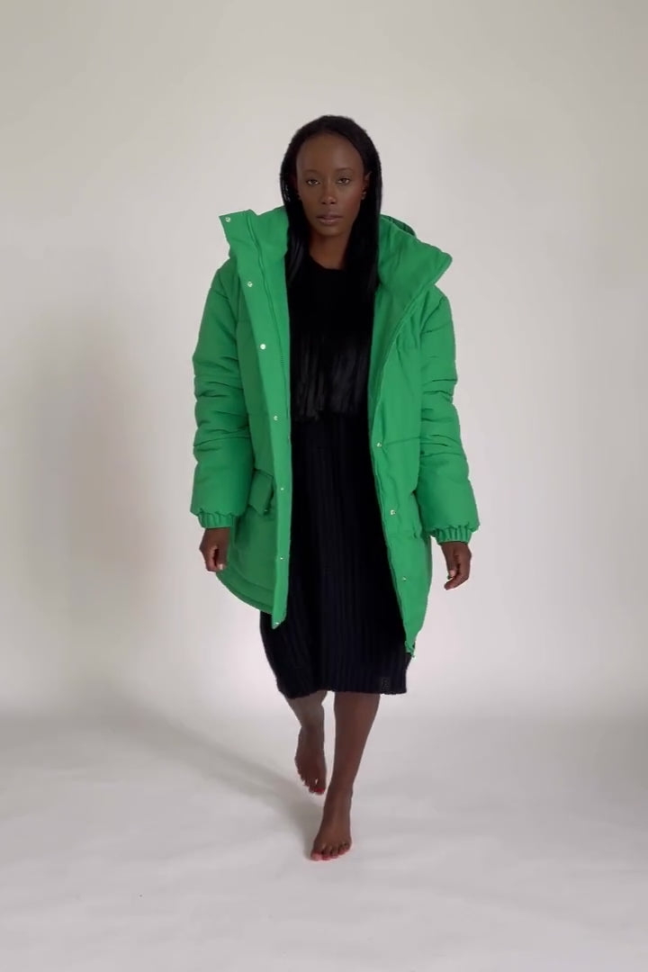 Karo Kauer Puffer Jacket Green Zeitlich begrenztes Angebot