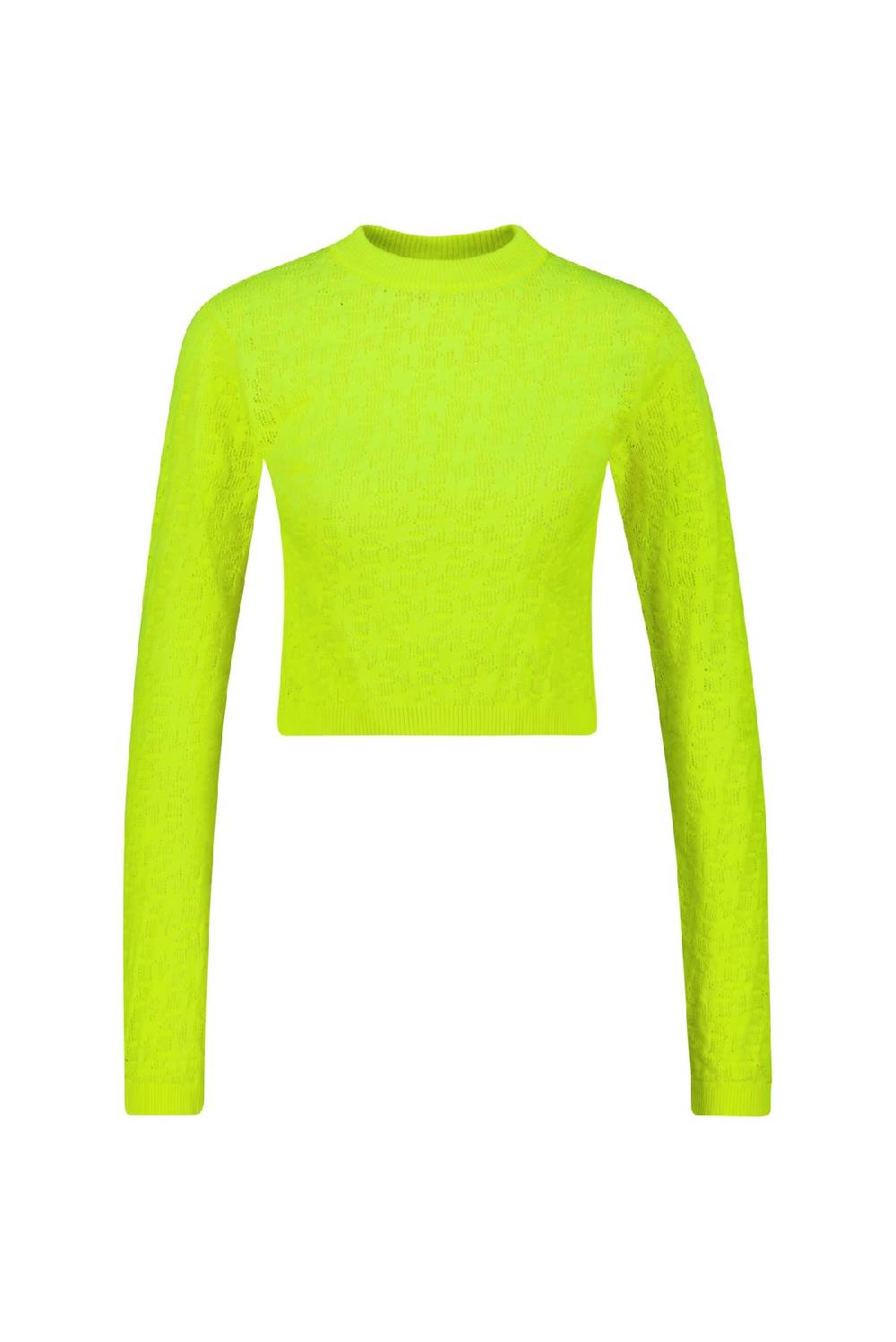 Karo Kauer Knit Shirt Cropped Neon Lime Kostenlose Rückgabe