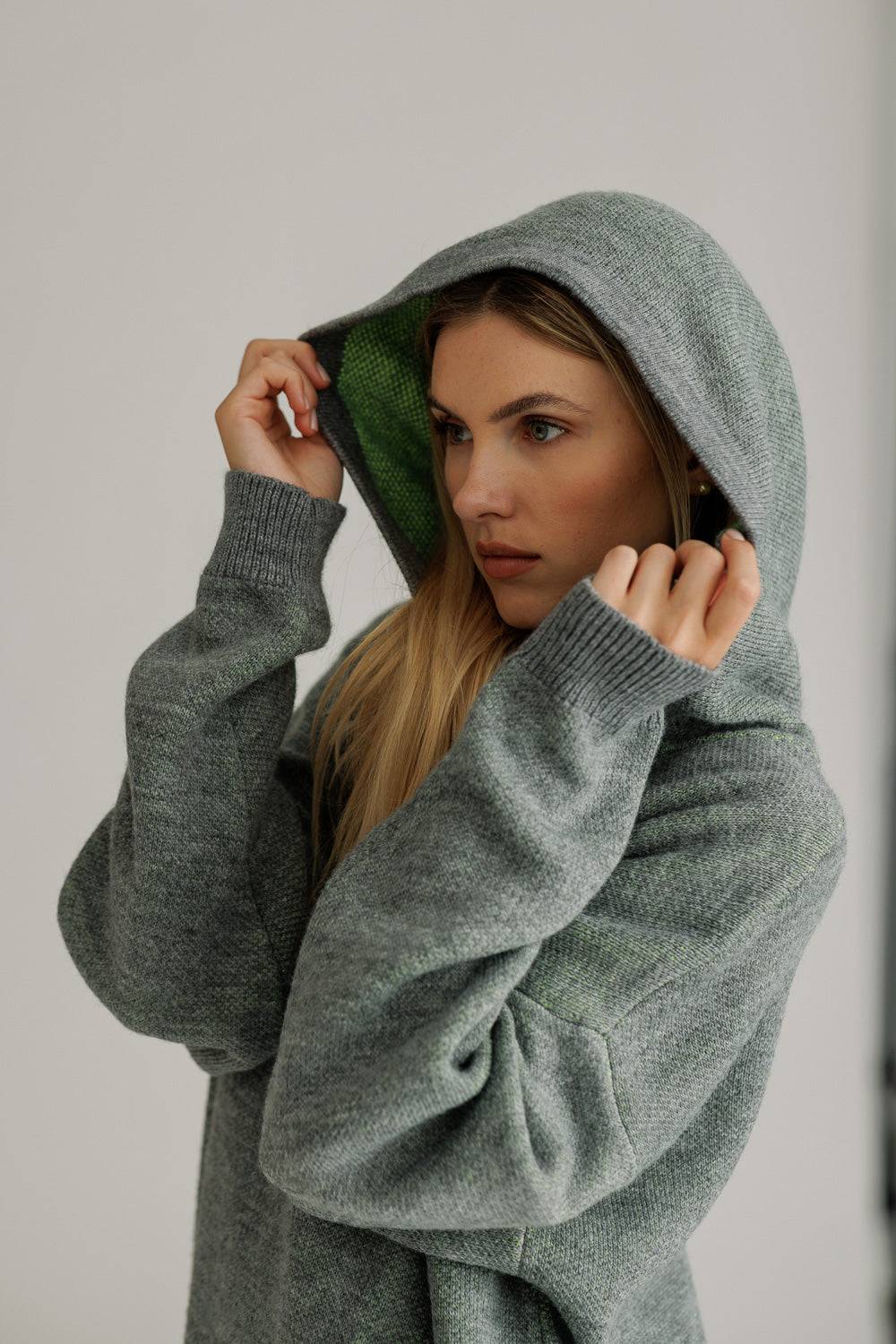 Karo Kauer Knit Hoodiedress Silver Grey Begrenzte Freigabe