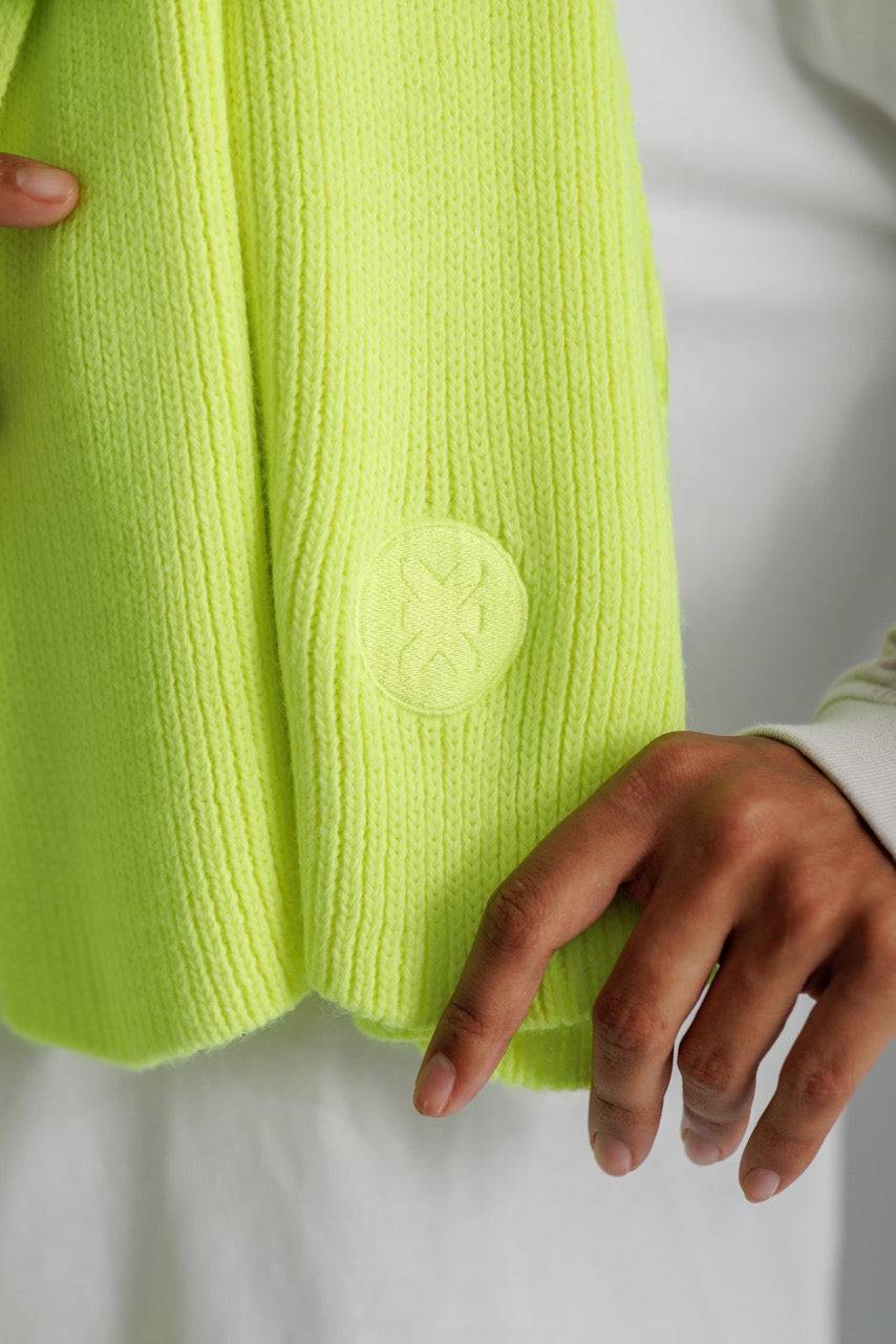 Karo Kauer Scarf Neon Lime Riesige Rabatte