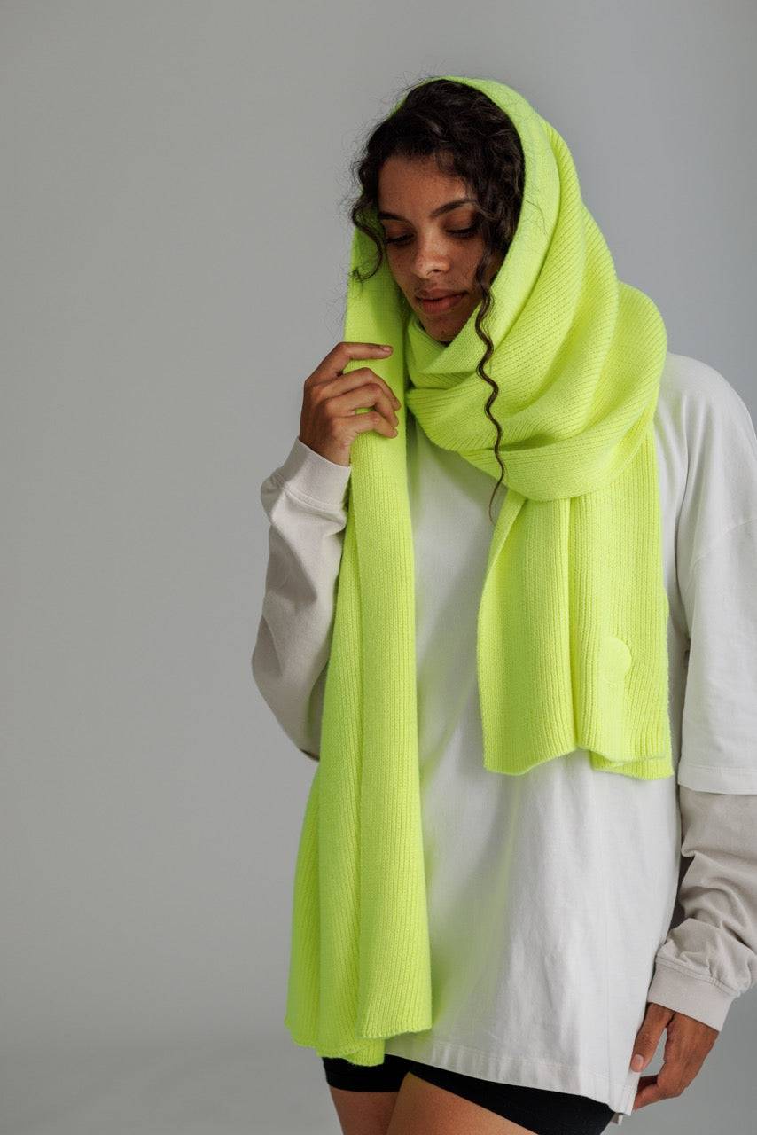 Karo Kauer Scarf Neon Lime Riesige Rabatte