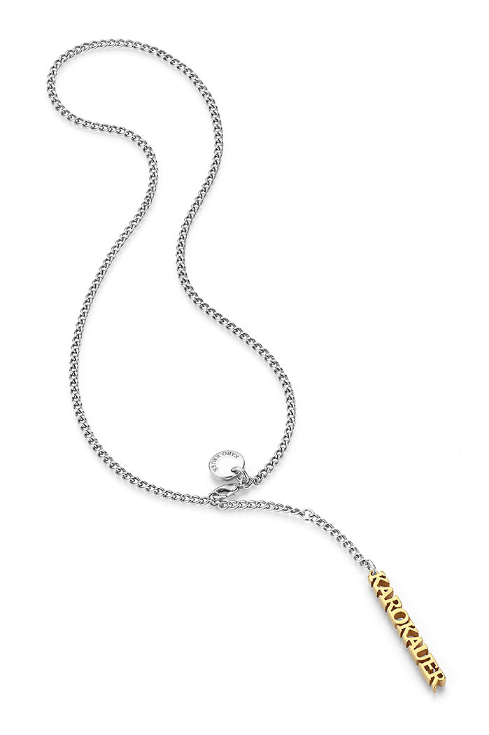 Karo Kauer KK Y-Necklace Bicolor Silver/Gold im Angebot