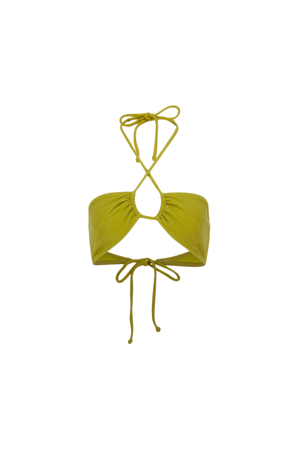Karo Kauer Bikini Top Glitter Olive Online