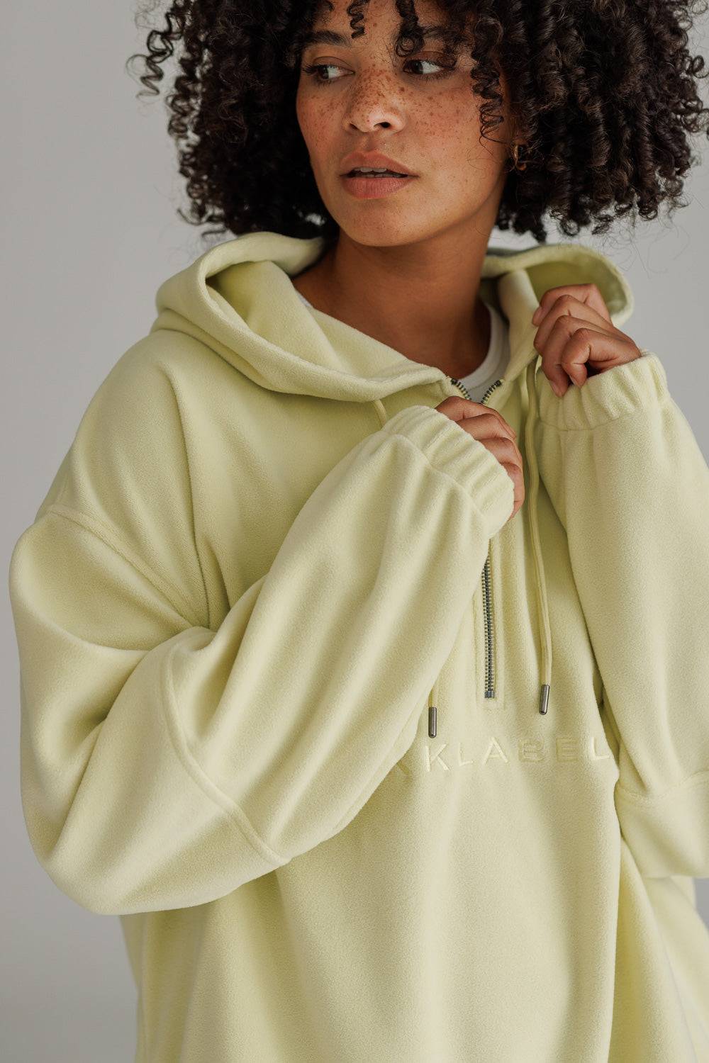 Karo Kauer Zipped Fleece Light Yellow Fabrik Onlineshop