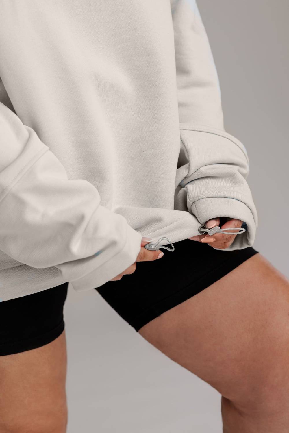 Karo Kauer Zipped Sweater Silver Grey Rabatt