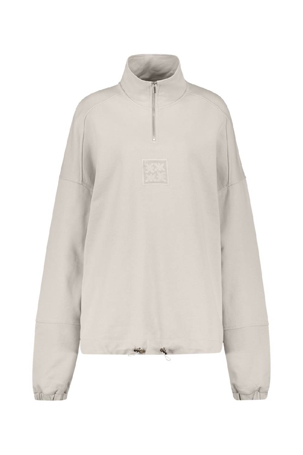Karo Kauer Zipped Sweater Silver Grey Rabatt