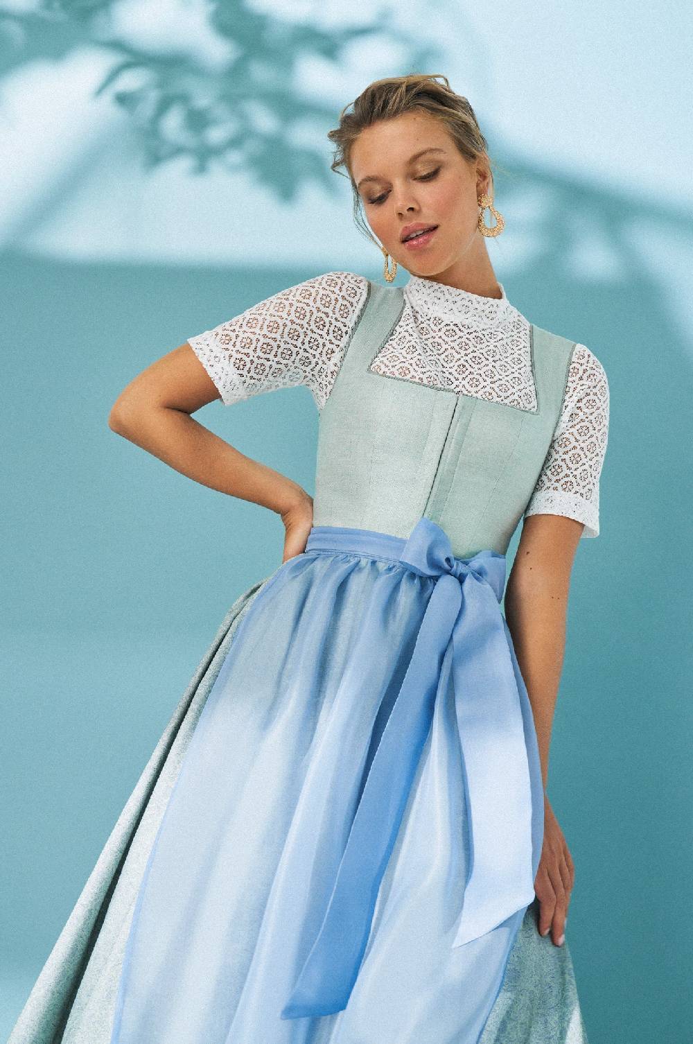 Kinga Mathe Dirndl Alcamo in Salbei Flash Sale
