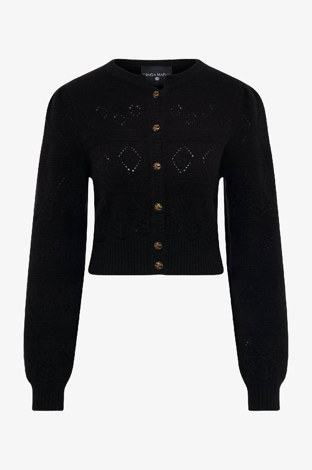 Kinga Mathe Cashmere Strickjacke Dakota in Schwarz Neueste Mode