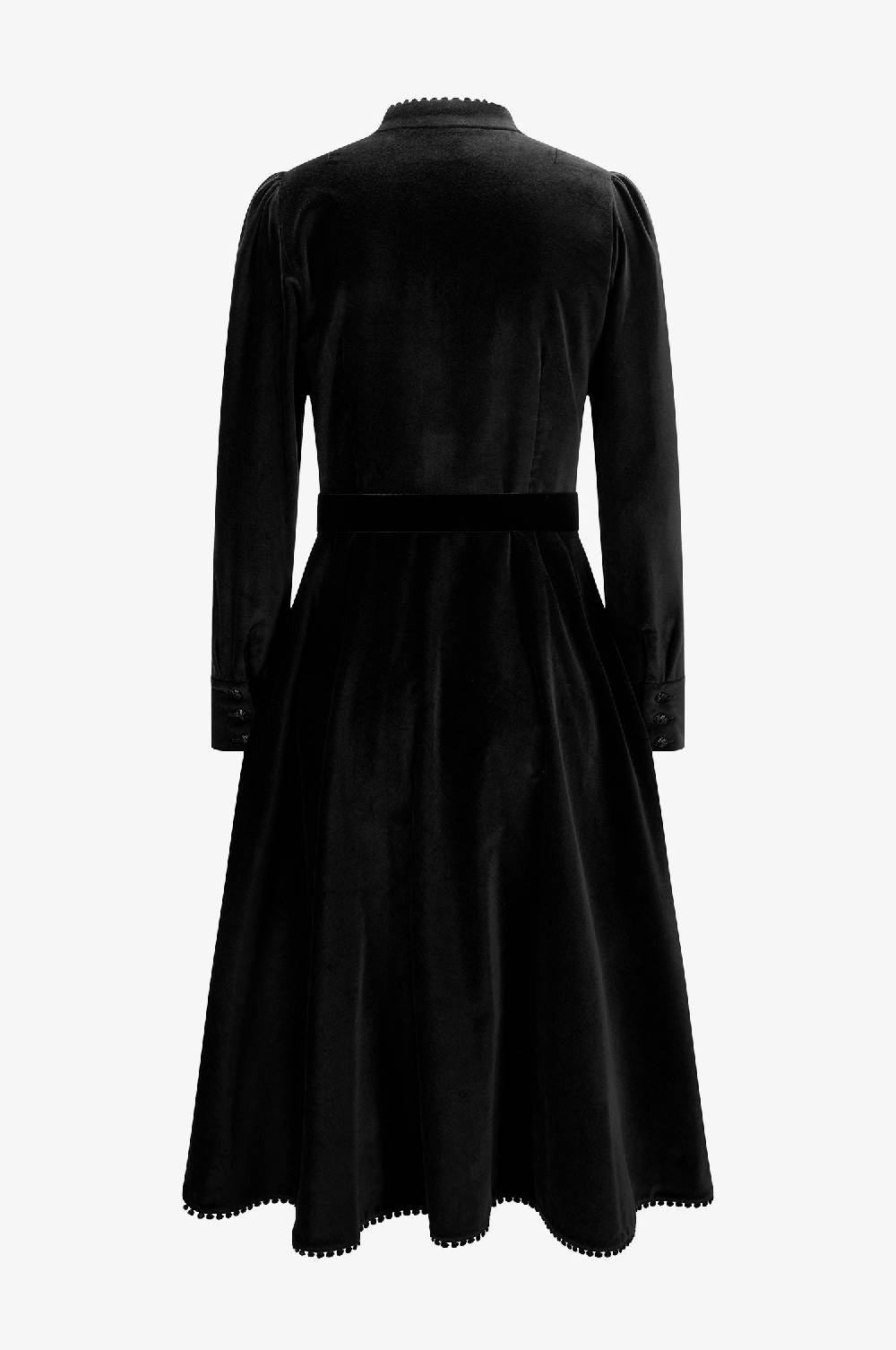 Kinga Mathe Samtkleid Ann in Schwarz Blitzverkäufe