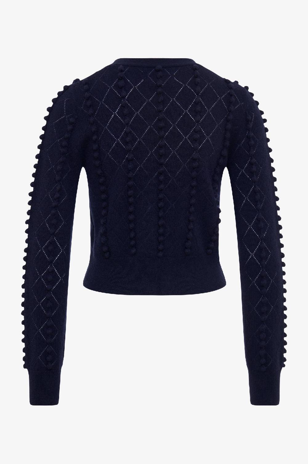 Kinga Mathe Cashmere Strickjacke Amalia in Nachtblau Neueste Mode