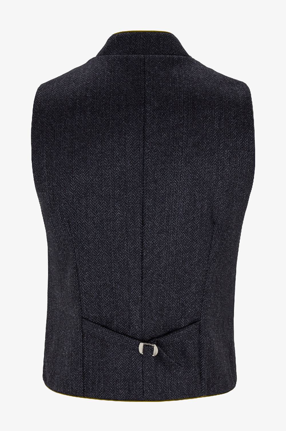 Kinga Mathe Gilet Nick aus Schurwolle in Anthrazit mit Paspel in Olive Bis zu 60% Rabatt