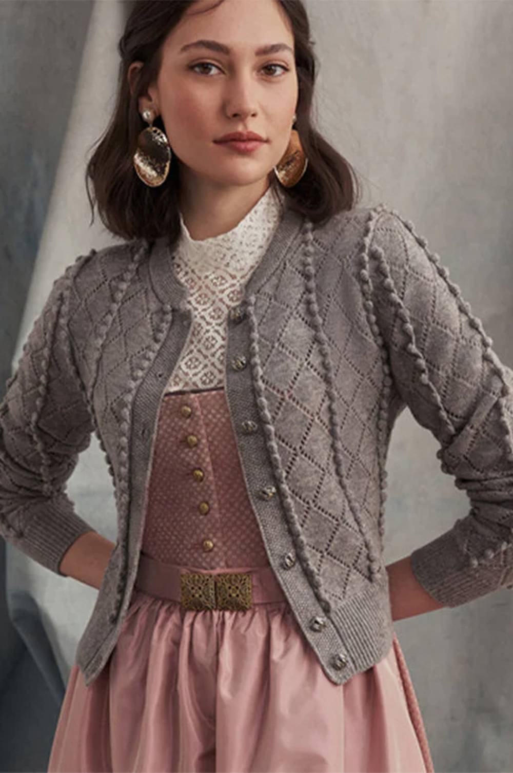 Kinga Mathe Cashmere Strickjacke Amalia in Grau Angebote