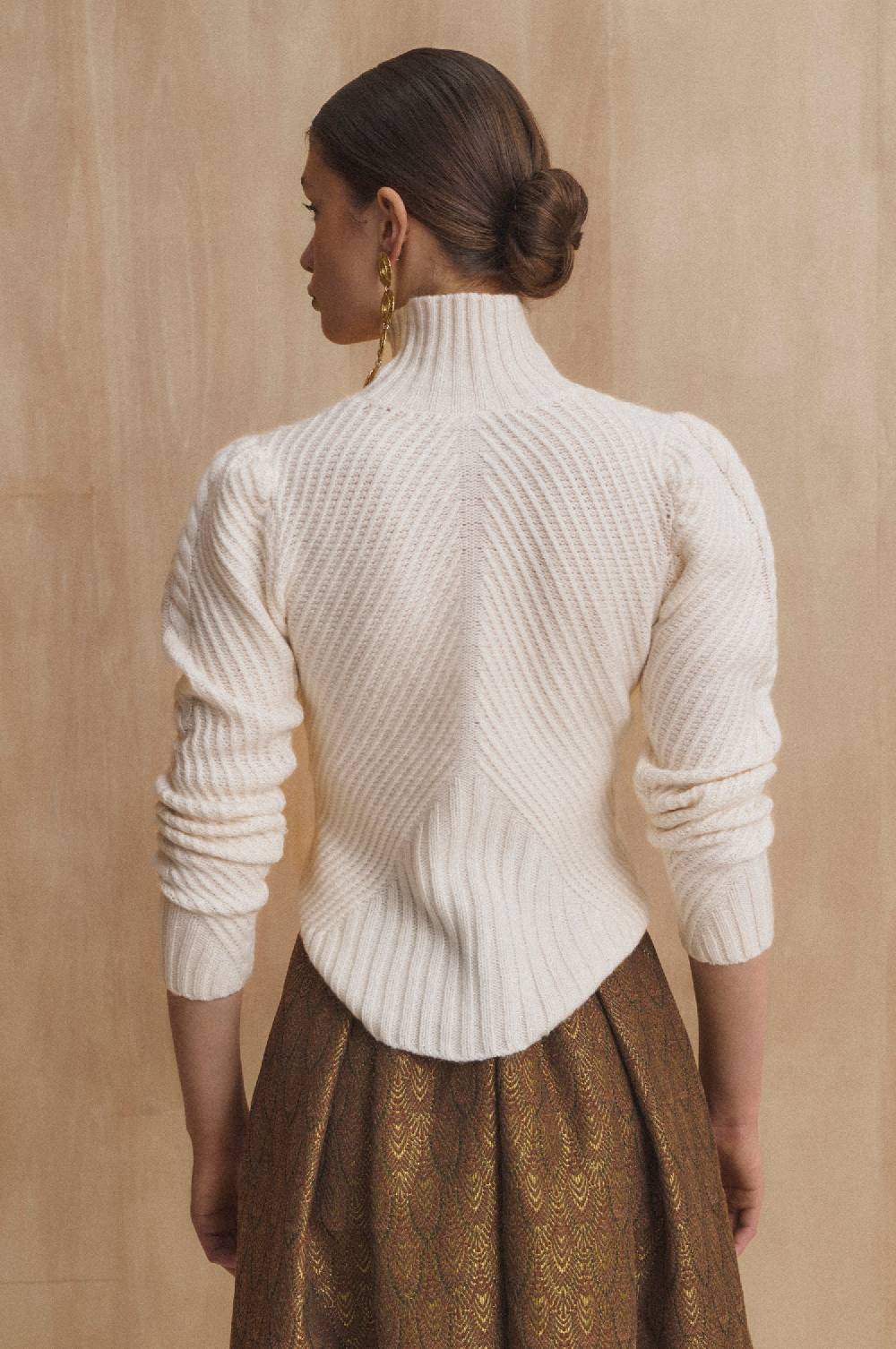Kinga Mathe Cashmere Pullover Clara in Ivory Günstiger Verkauf