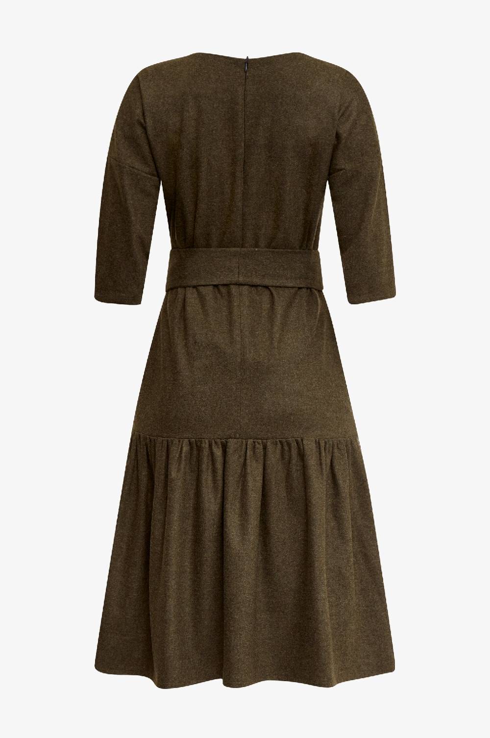 Kinga Mathe Kleid Isabella in Loden Sonderangebot