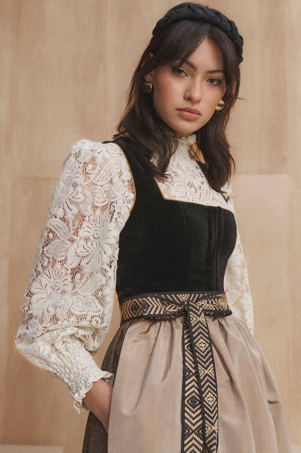 Kinga Mathe Bluse Aurelia in Ivory Versandkostenfrei