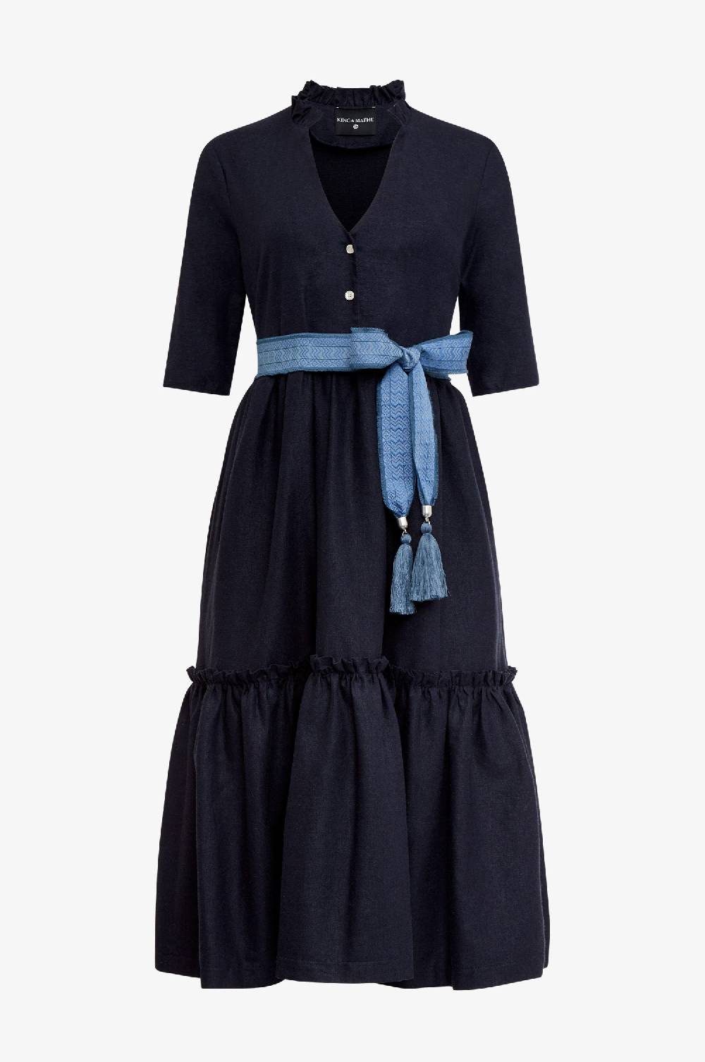 Kinga Mathe Kleid Sue in Dunkelblau Flash Sale