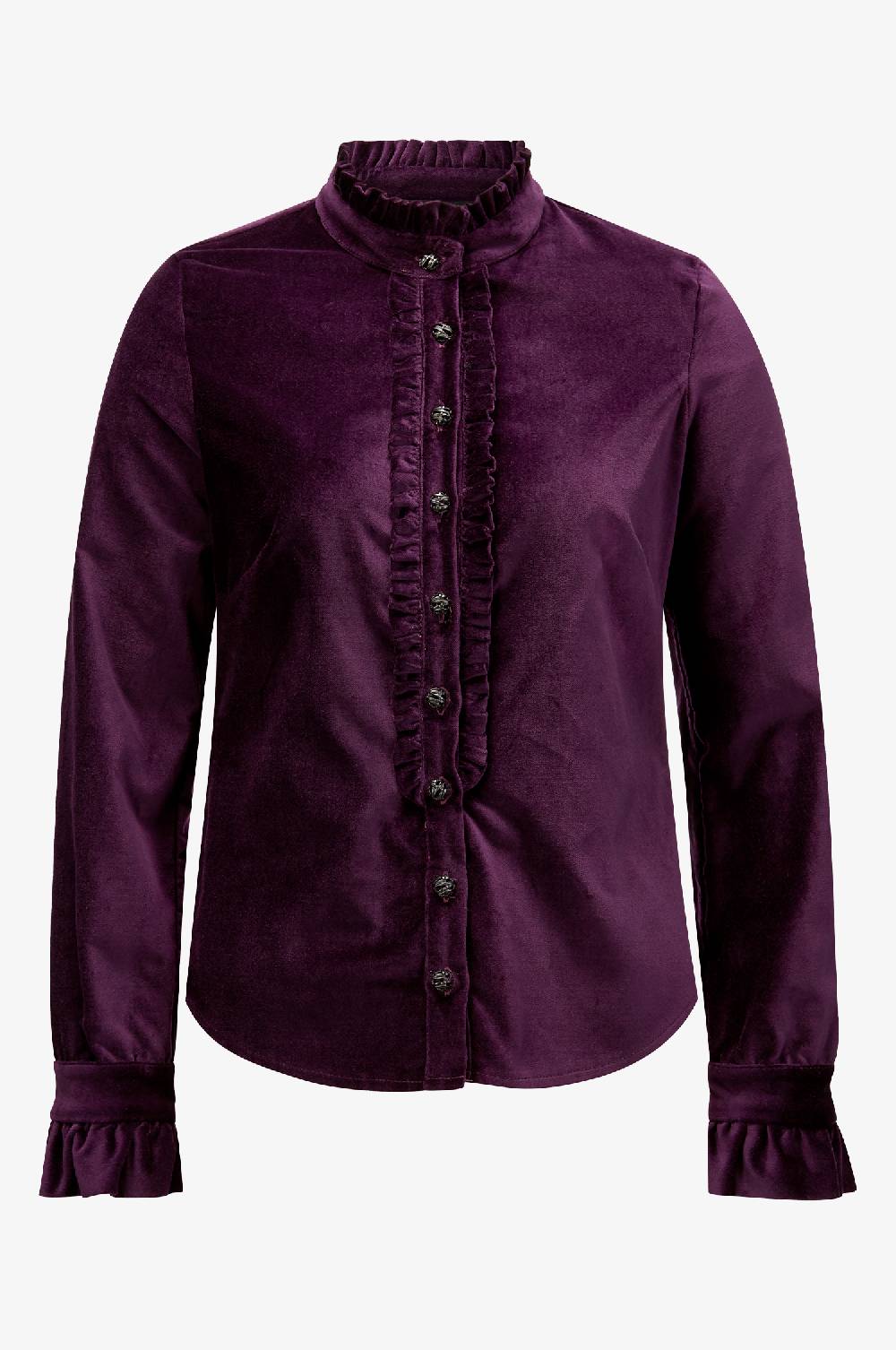Kinga Mathe Samtbluse Lady in Aubergine Nur für heute