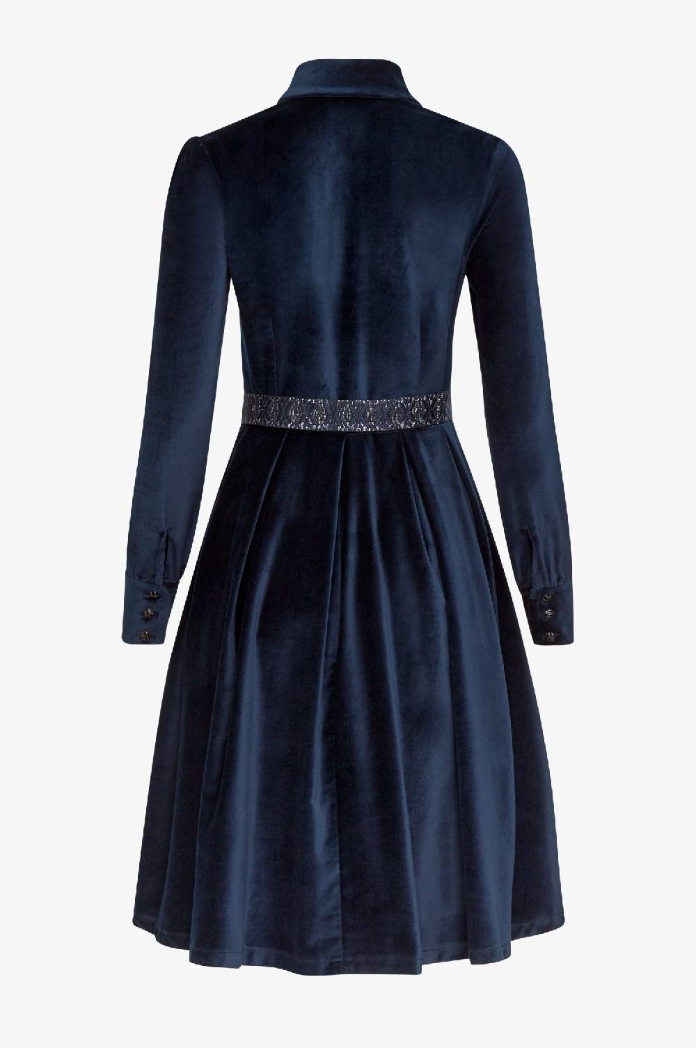 Kinga Mathe Samtkleid Dia in Nachtblau Speichern exportieren