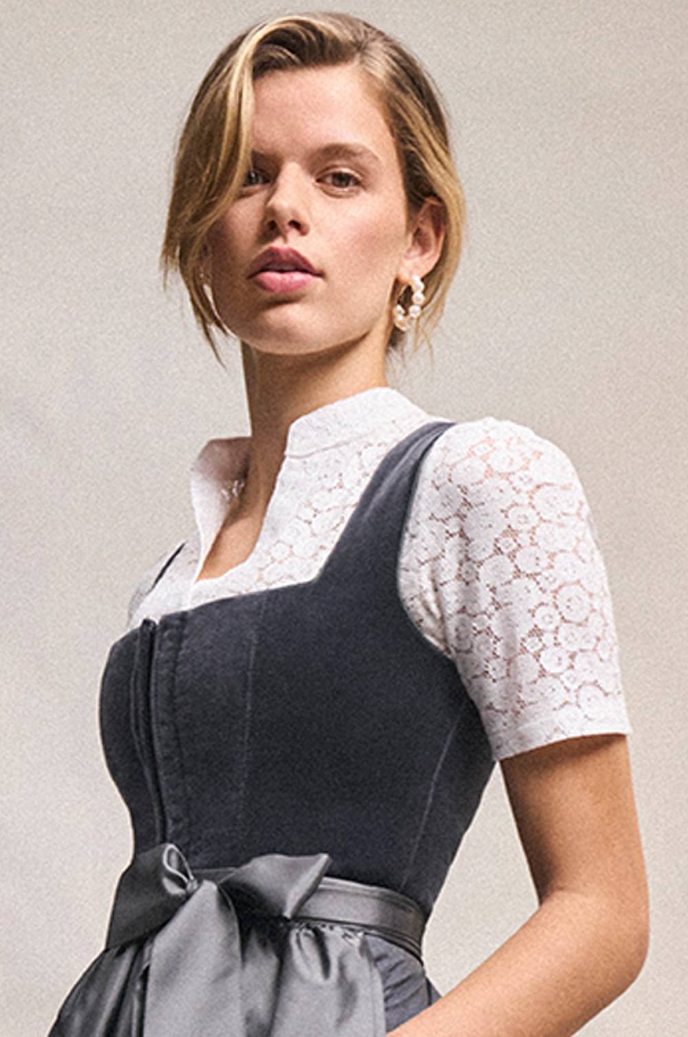 Kinga Mathe Dirndlbluse Suri in Ivory Limitierter Zeitrabatt
