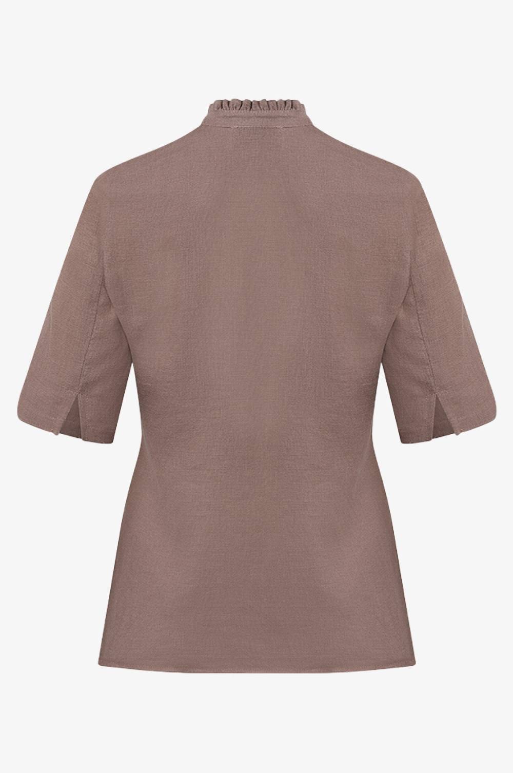 Kinga Mathe Bluse Hanna in Taupe mit Arm Jubiläumsangebot
