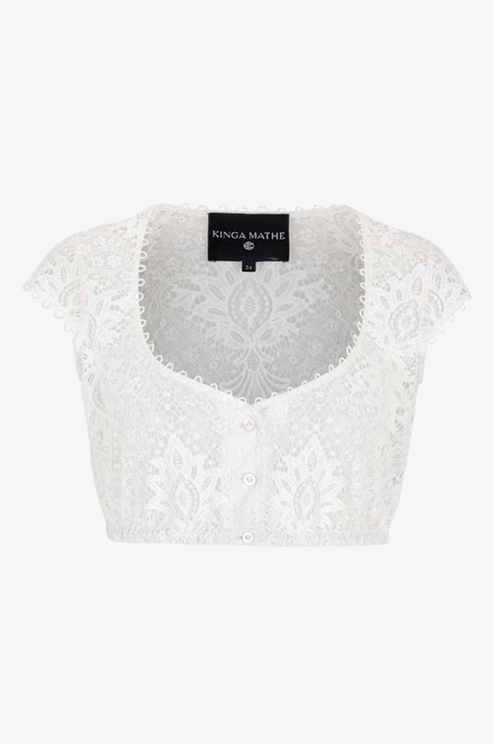 Kinga Mathe Spitzenbluse Samantha in Cremeweiß Super Sparpreis