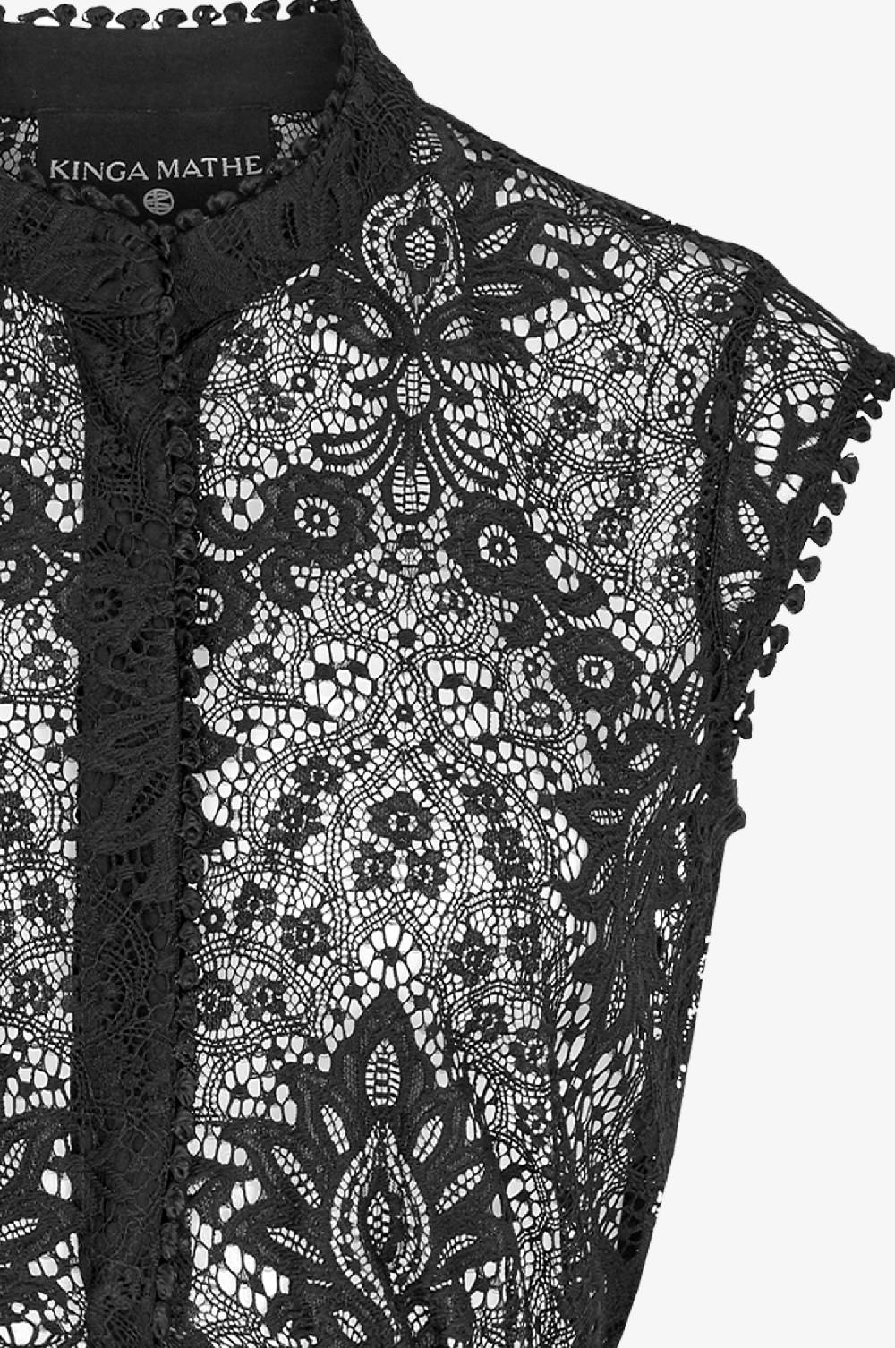 Kinga Mathe Spitzenbluse Evelyn in Schwarz Wochenangebot