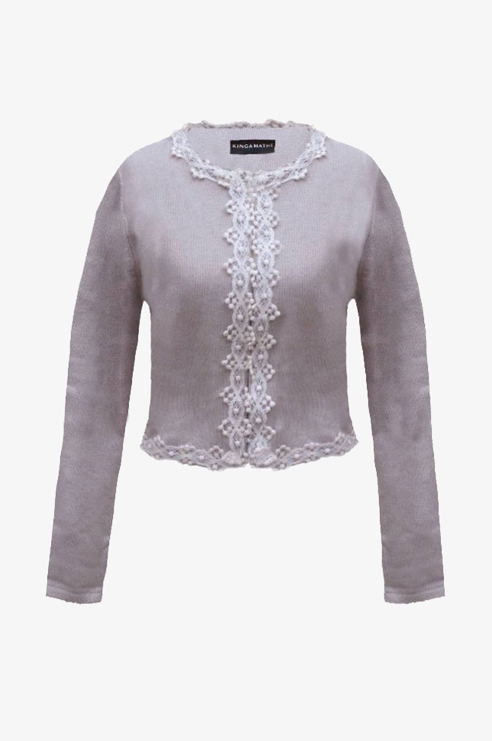 Kinga Mathe Cashmere Strickjacke Zoe in Taupe Riesige Rabatte