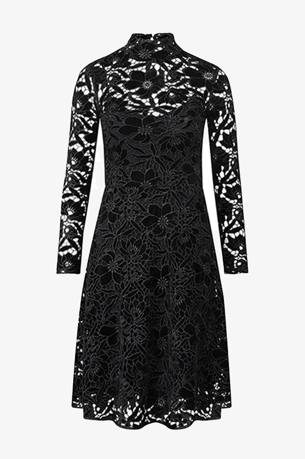 Kinga Mathe Samtkleid Evelyn in Schwarz Speichern exportieren