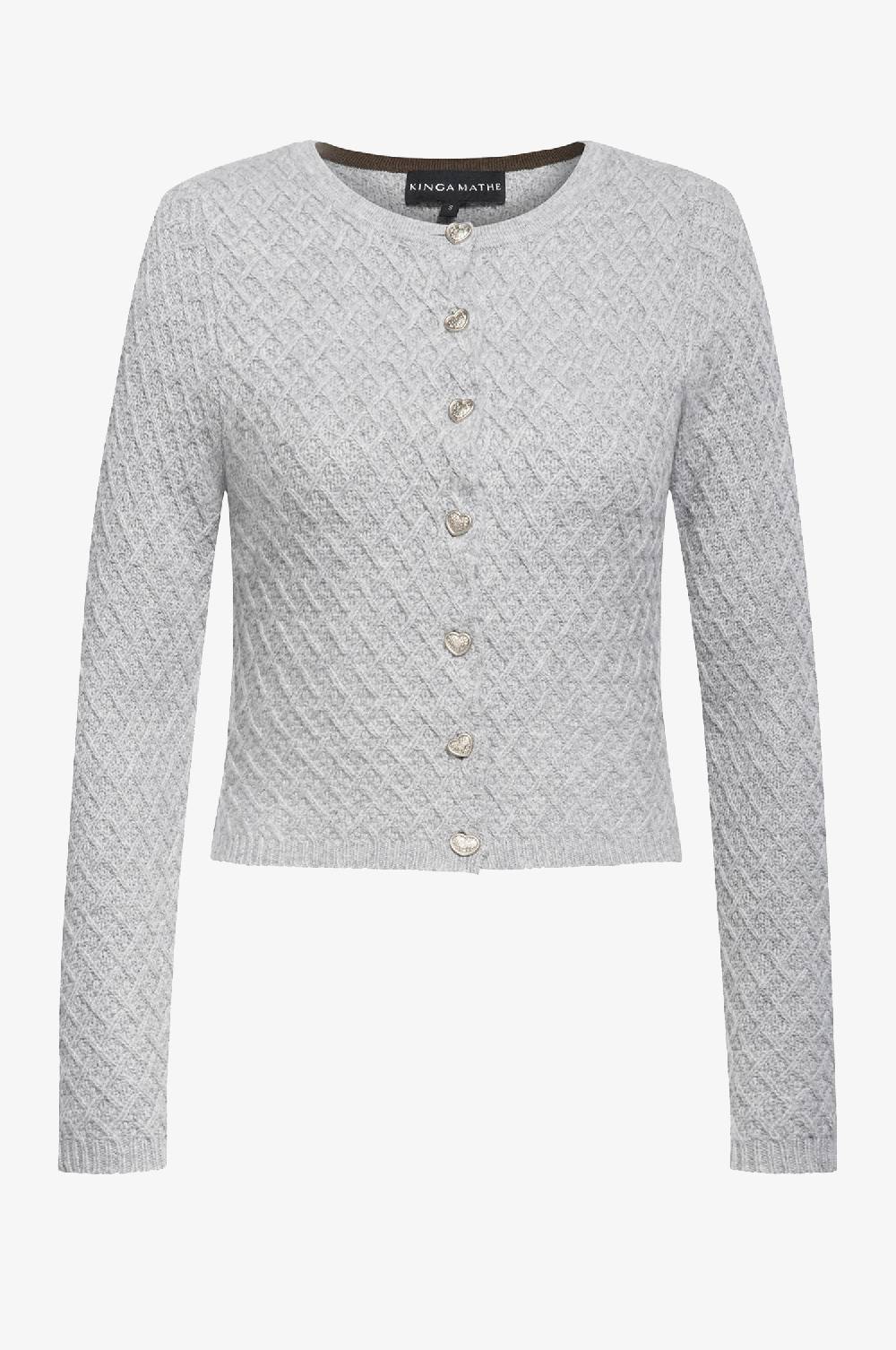 Kinga Mathe Cashmere Strickjacke Flora in Grau Hotsell