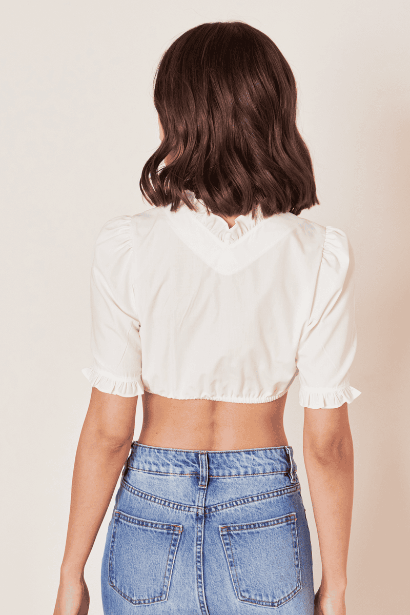 Krüger Madl Dirndlbluse Classico V-Aussch im Angebot