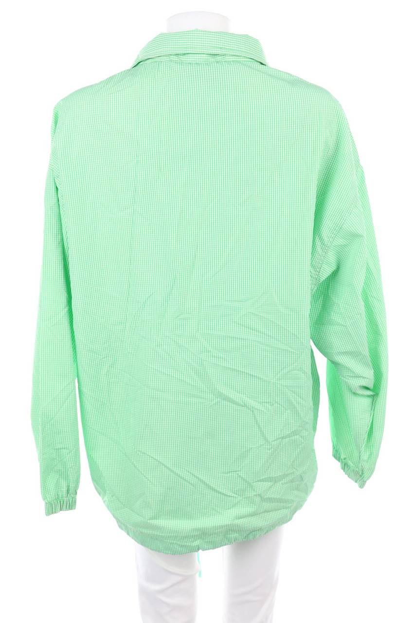 Carou mäser Karo-Regen-Jacke mit Logo-Stickerei Kostenloser Versand