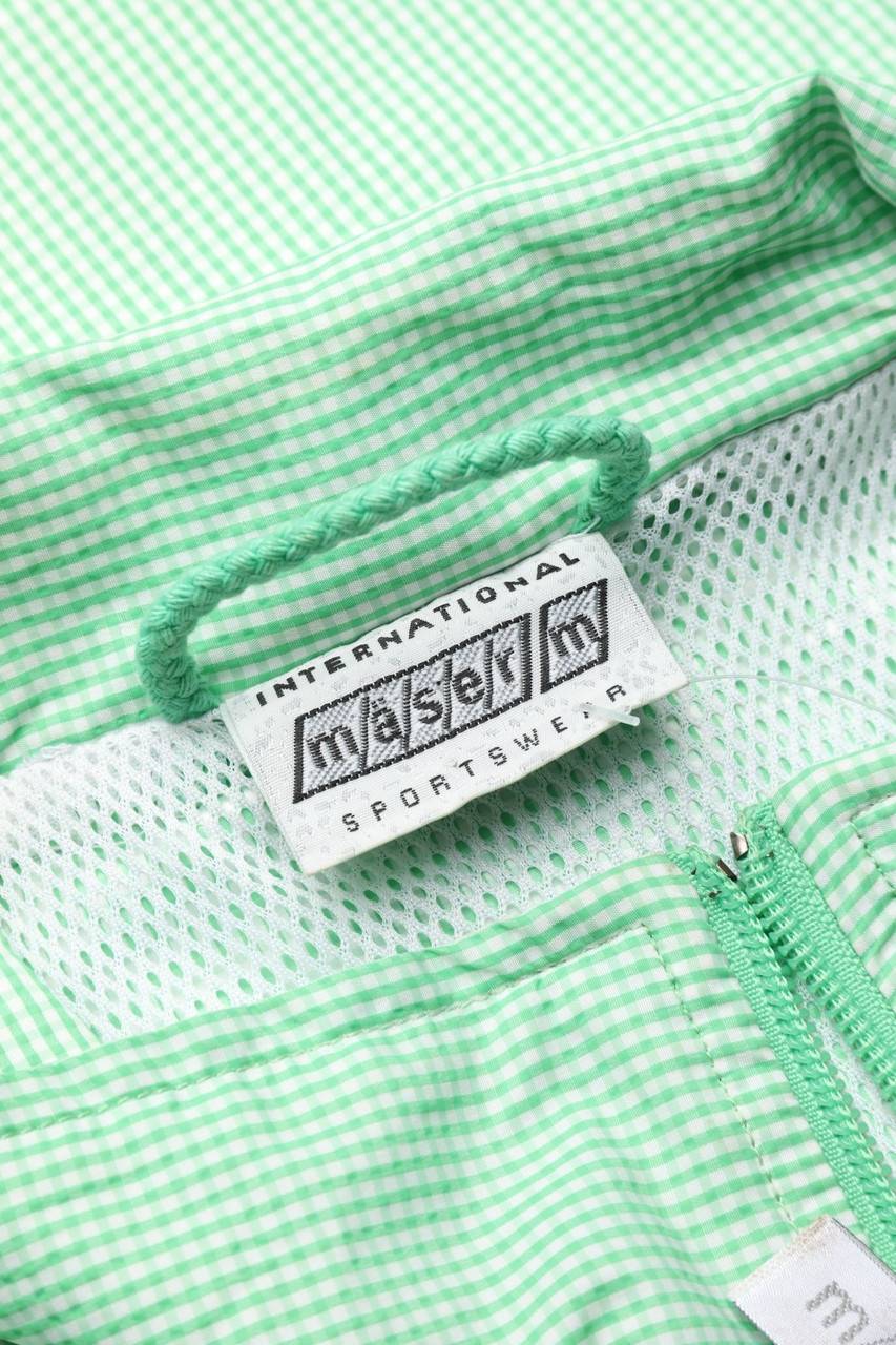 Carou mäser Karo-Regen-Jacke mit Logo-Stickerei Kostenloser Versand