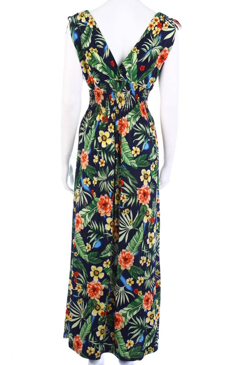 Carou Ohne Label Maxi-Kleid mit Blumen-Print Fabrik Onlineshop