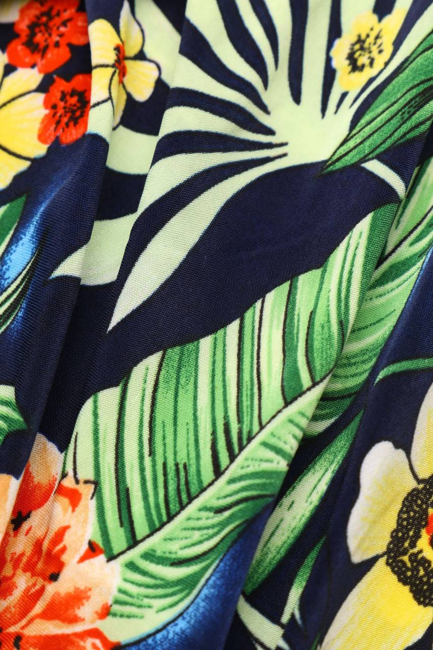 Carou Ohne Label Maxi-Kleid mit Blumen-Print Fabrik Onlineshop