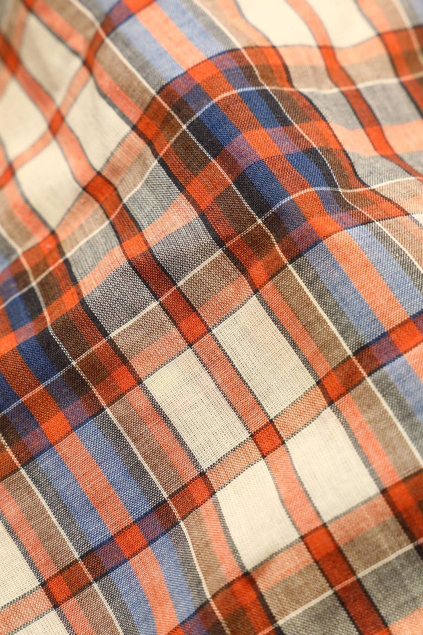 Carou VINTAGE Bluse mit Tartan-Muster Große Rabatte